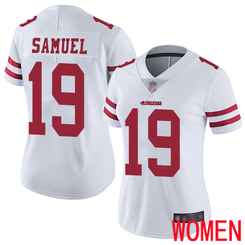 San Francisco 49ers Limited White Women Deebo Samuel Road NFL Jersey #19 Vapor Untouchable->youth nfl jersey->Youth Jersey
